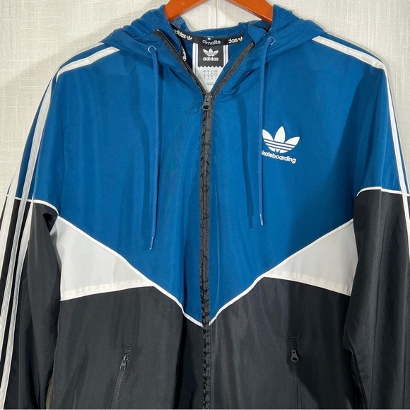 Adidas Retro Skateboarding Climalite Windbreaker Zip Up Lightweight Jacket Sz S - Picture 2 of 12